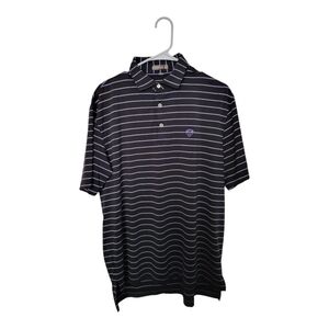 Peter Millar Summer Comfort Polo Shirt Mens Medium Perfomance S/S Striped Golf